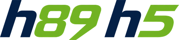 Logo h89 h5 platform hiburan online Indonesia